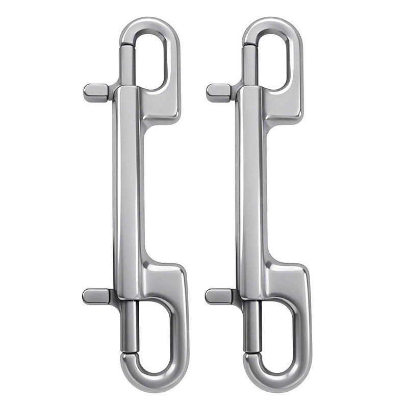 QAVBFA Double End Bolt Snap Hook – Heavy Duty Stainless Steel Double Eye Bolt Snap Hooks Buckle Chain Diving Clip for Diving (2) - Image 1